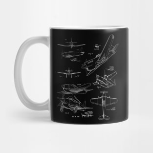 Aircraft Design 1940s Patent Image Mug